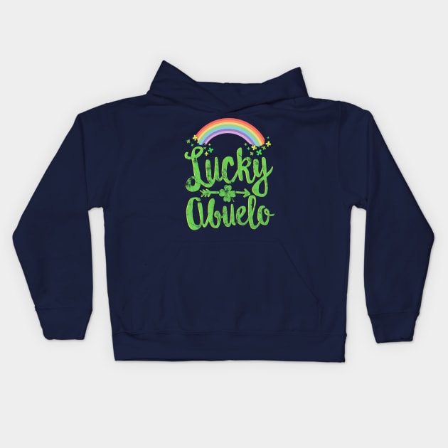 Lucky Abuelo Family St Patricks Day T-Shirt Grandpa Father Kids Hoodie by 14thFloorApparel